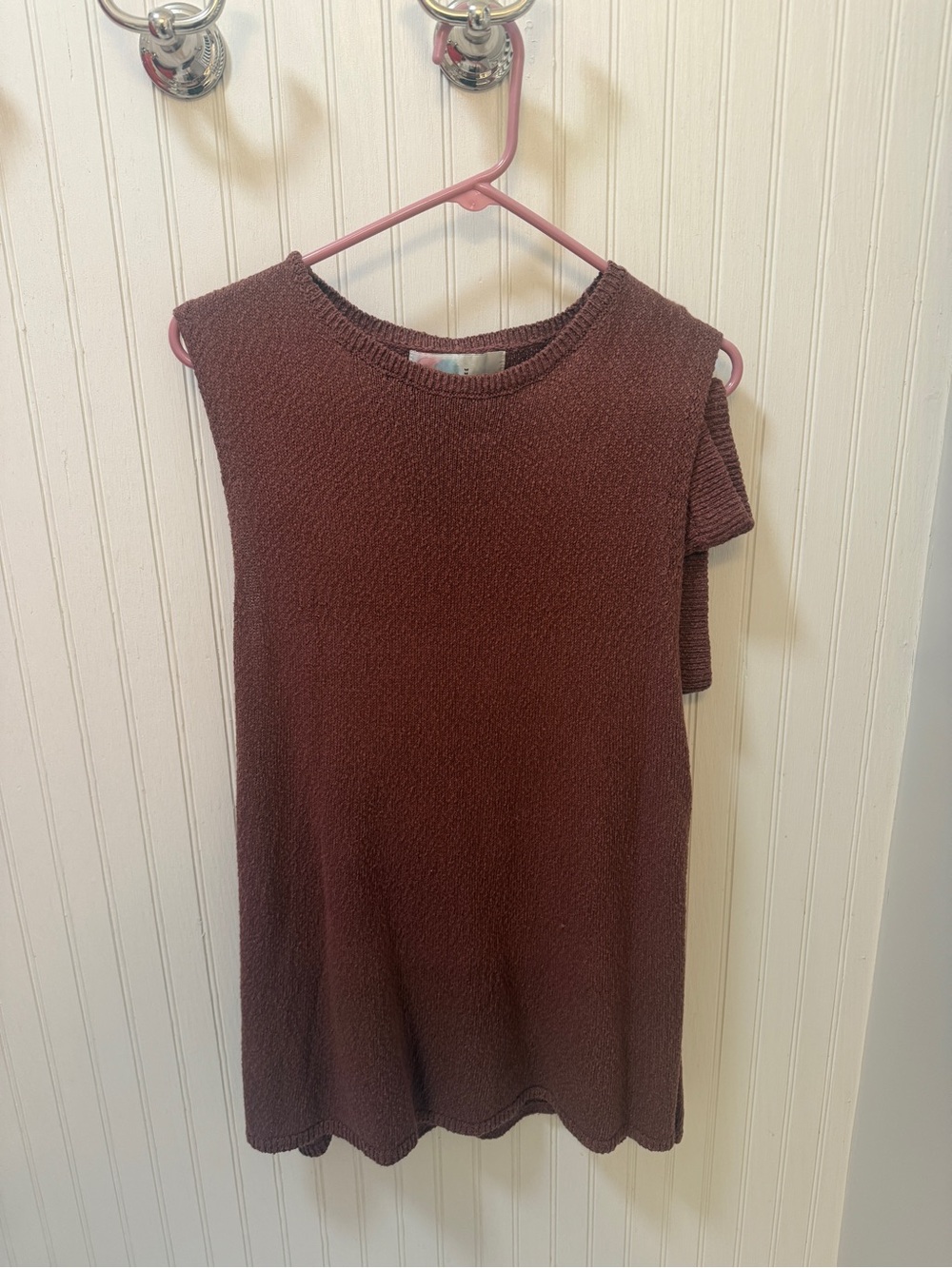 Free People miranda sweater set- Textured Sleeveless Tank in Henna